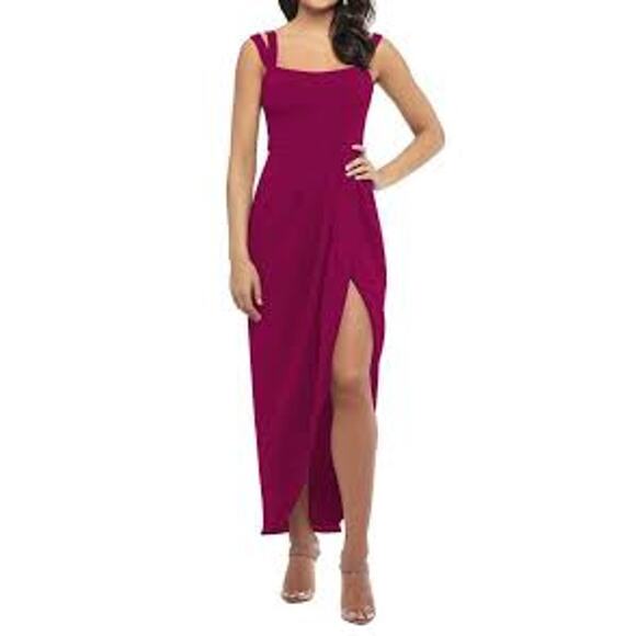 Xscape Double-Strap Front Slit Sheath Dress NWT - Picture 1 of 6